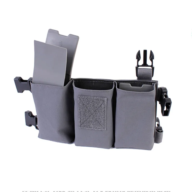 Chaleco táctico de caza con Triple revista ABS, juego de inserción rápida, tabla para colgar en el pecho, tabla colgante de repuesto, D3CRM - imagen 2