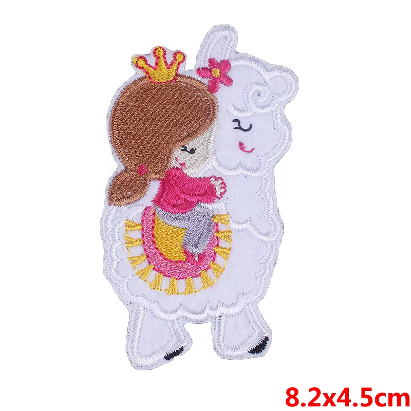 Prajna-Parches de Alpaca Hippie para planchar, pegatinas de insignias de dibujos animados, Parche de 10 piezas para adorno de ropa, accesorio para ropa de bebé - imagen 3