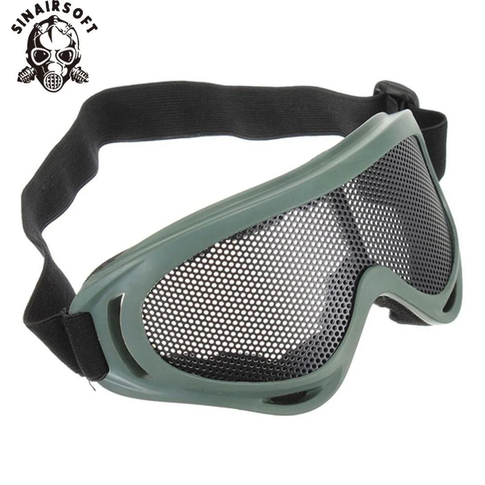¡Caliente! Gafas tácticas de malla metálica para caza al aire libre, lentes tácticas resistentes a los golpes, protección para deportes al aire libre - imagen 3