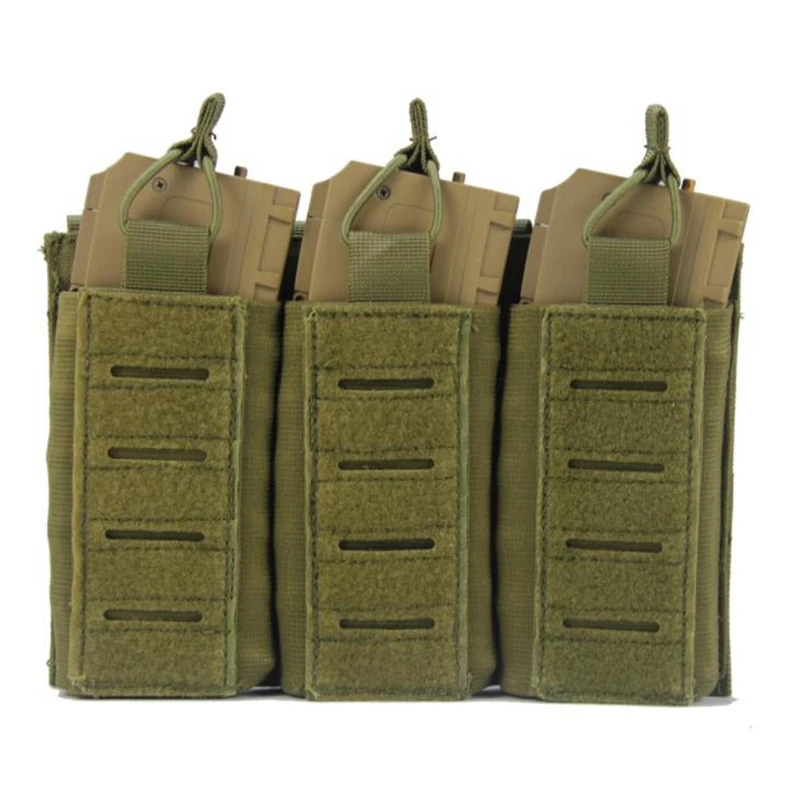 Bolsa táctica doble Triple Molle para Ar15 M4 M16 5,56 7,62mm Rifle Mag bolsa caza Airsoft chaleco portador de cintura