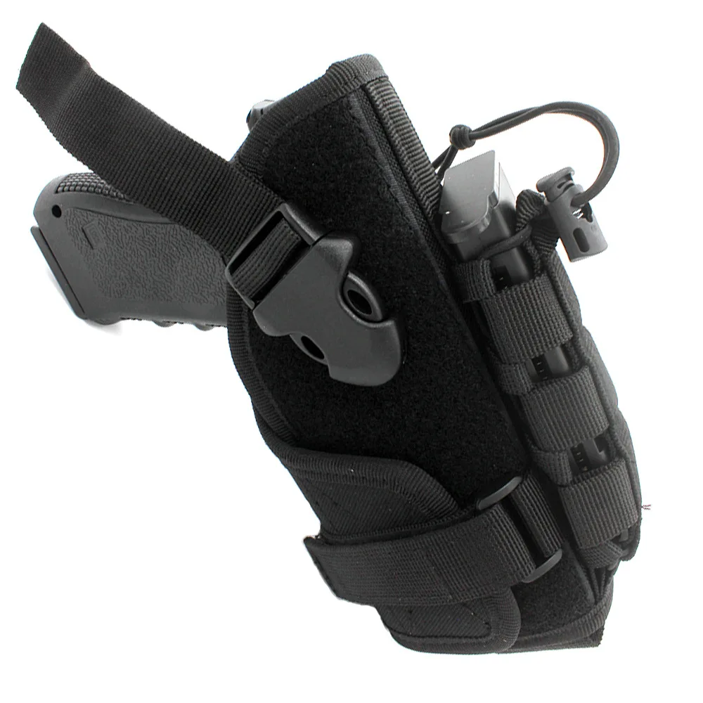 Pistolera táctica Molle para Glock 17 19 Beretta M9 Sig P226, Funda Universal para pistola de caza, con bolsa para cargador de 9mm - imagen 2