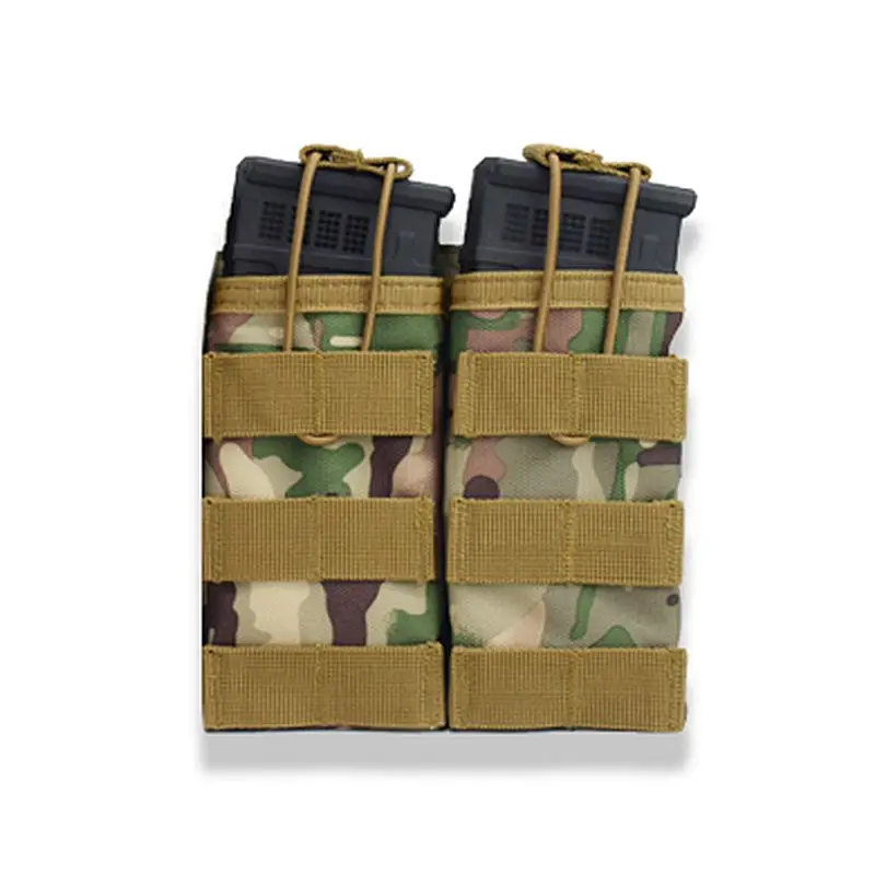 Bolsa para revistas individual/doble/Triple Molle militar M4 Paintball Airsoft chaleco del ejército accesorios bolsas de cartuchos superiores abiertas - imagen 4