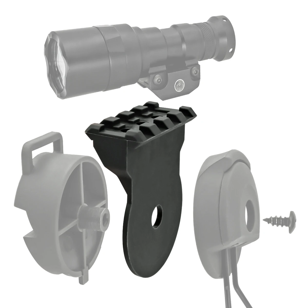 COMTA I II III soporte para casco, auriculares tácticos Airsoft, adaptador de riel de arco, Base de montaje para linterna táctica M300b, M600b - imagen 3