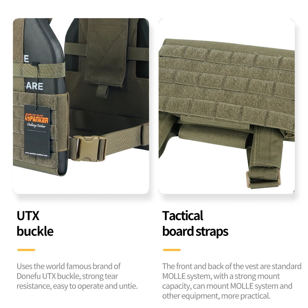 Chaleco Táctico ELITE SPANKER - Detalle de materiales
