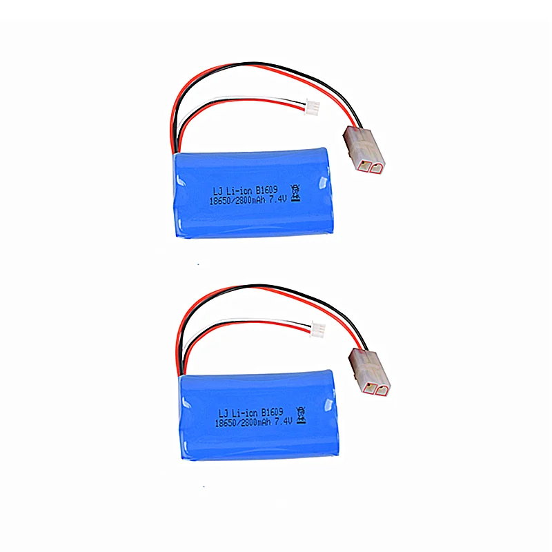 7,4 V 2800mAh 18650 batería o cargador para henglong 3809 3816 3818 3819 3838 3839 3869 3879 3888 RC tanques HJ806 piezas de batería - imagen 2
