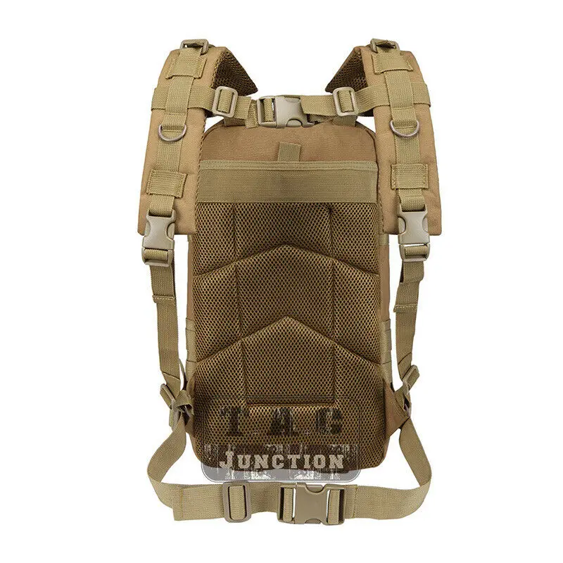 Mochila táctica MOLLE de asalto de 34L, mochila de alta capacidad para acampar al aire libre de 3 días, mochilas militares, paquete de hidratación, bolsa negra - imagen 2
