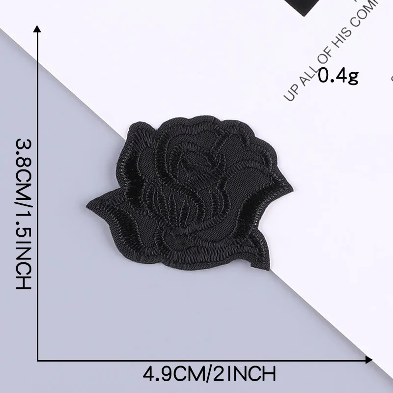 Parches bordados negros para ropa, costura artesanal, parches para planchar para ropa, mochila, chaqueta, pegatinas para Jeans, rayas - imagen 5