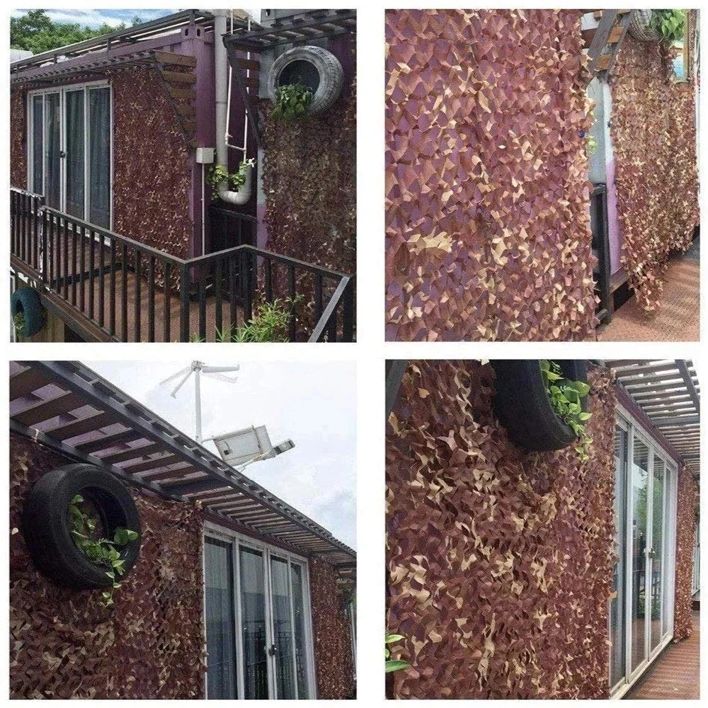 Malla de camuflaje militar para caza en el desierto, tela decorativa militar para decoración de jardín, 3x3m / 3x5m - imagen 5