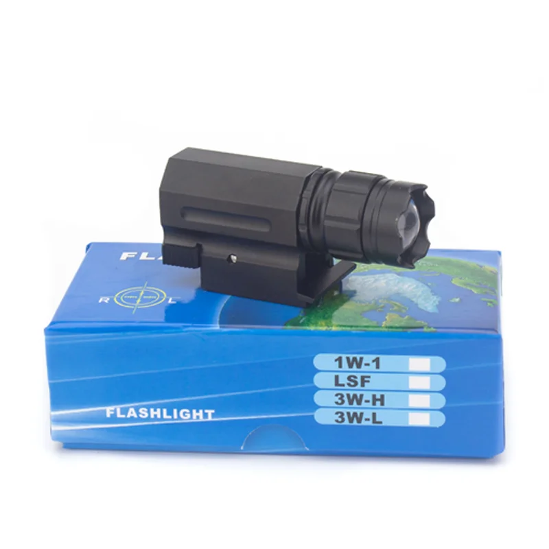 Linterna LED táctica de caza, lámpara portátil de 3 modos para acampar y pescar al aire libre