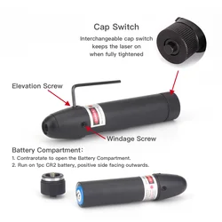 Mira láser punto rojo Picatinny 20mm/11mm con batería incluida