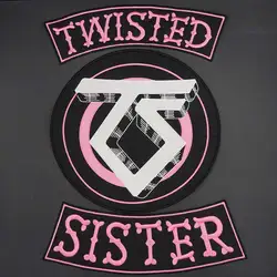 Twisted Sister Parche bordado motorista para chaqueta – planchado fácil