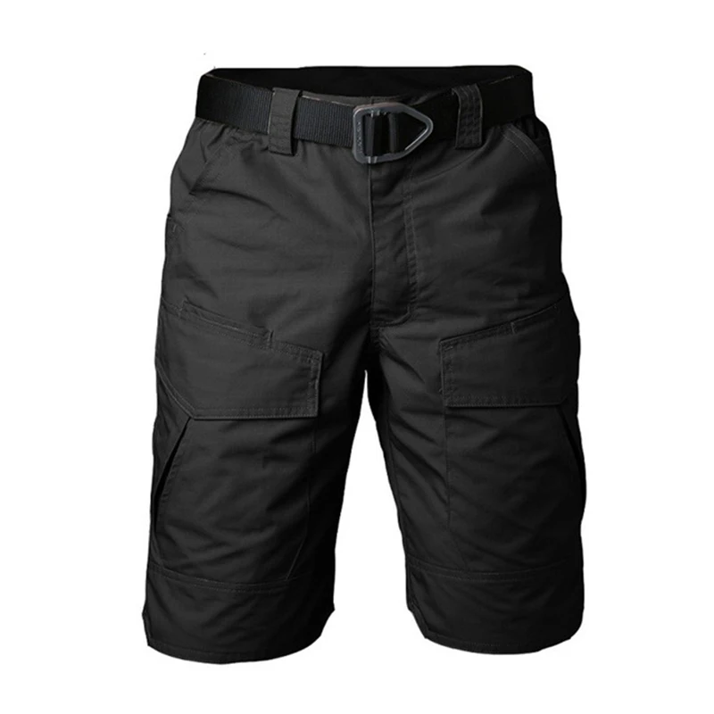 Pantalones cortos tácticos de camuflaje para hombre, pantalones cortos de combate de caza, pantalones cortos de carga con múltiples bolsillos, pantalones cortos de trabajo impermeables de verano - imagen 4