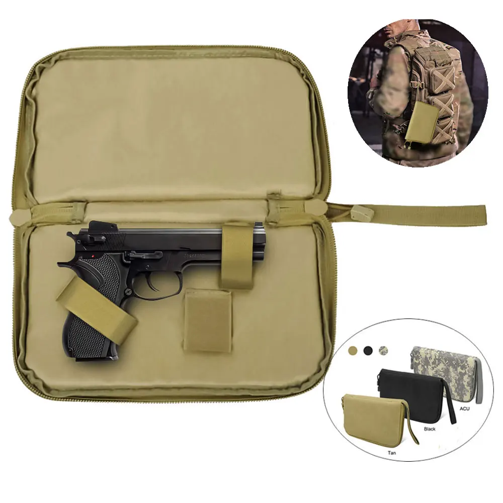 Funda táctica para pistola, bolsa de transporte para pistola, funda portátil para revista, funda para pistola, Protector suave, accesorios de caza - imagen 2