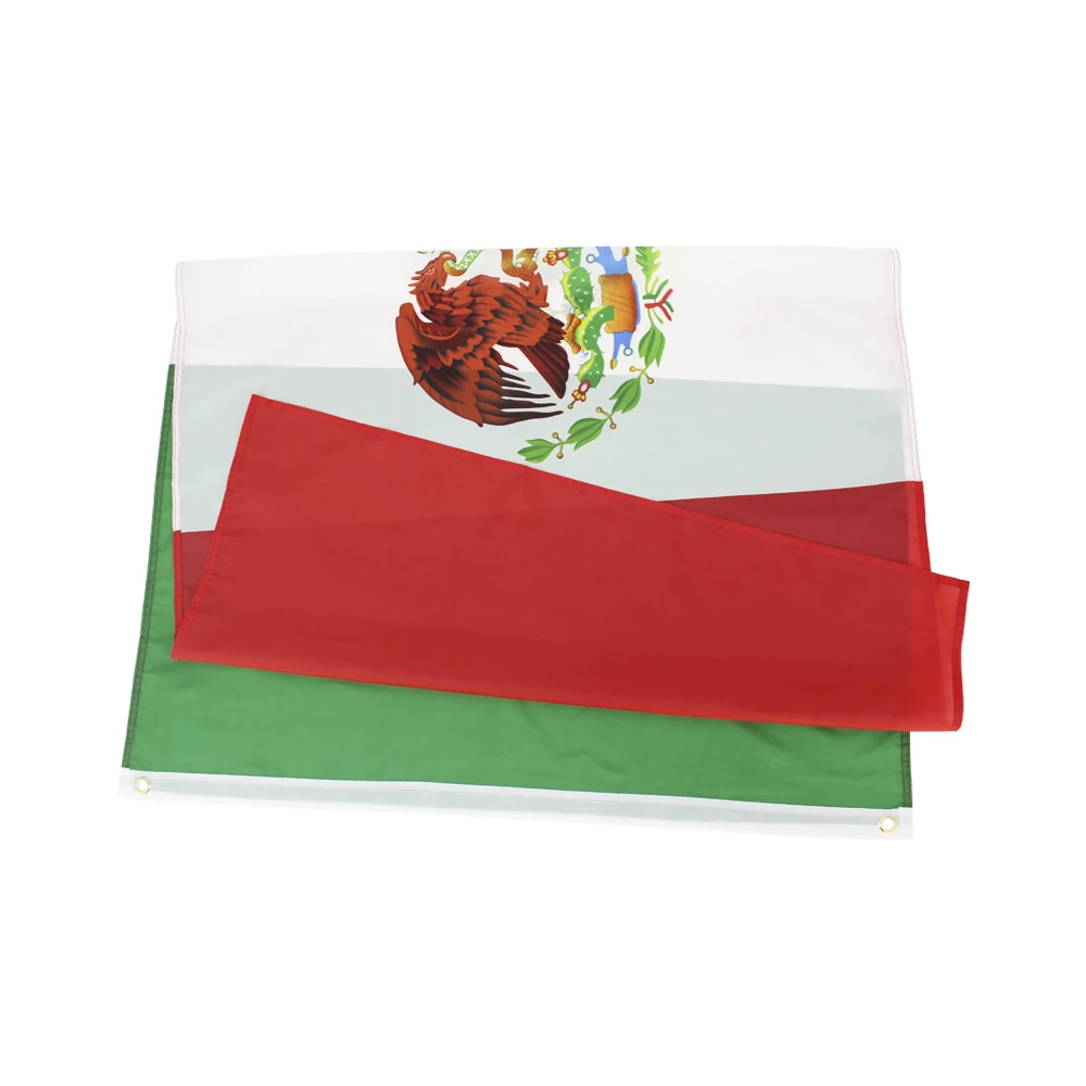 XIANGYING bandera nacional de México 90X150cm poliéster colgante impreso Mex Mx banderas nacionales mexicanas pancarta mexicana para decoración - imagen 3