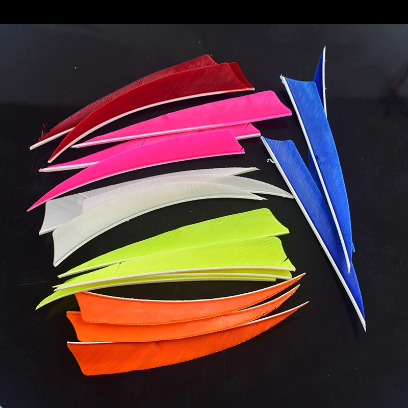 Escudo de plumas de tiro con arco, 50 piezas, 3 ", Accessorie-3 pulgadas, RW, flecha, plumas - imagen 2