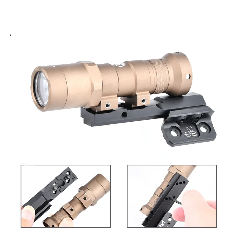 Soporte de fijación de extensión lateral para linterna, Base de Metal Universal para caza táctica, edición Mlok M300 M600 - imagen 2