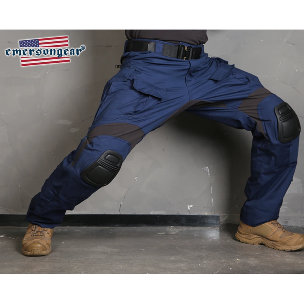 Emersongear G3 pantalones de combate caza pantalones tácticos de nailon azul marino pantalones Cargo de entrenamiento de servicio para hombre rodilleras pantalones de caza EM9462 - imagen 3