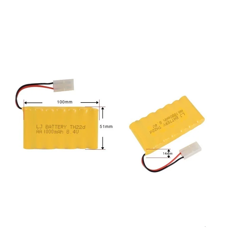 Batería recargable ni-cd de 8,4 v y 1000mah, cargador de 8,4 v para coche de juguete Rc, tanque, tren, Robot, barco, pistola, AA, 8,4 v, modelo M - imagen 3