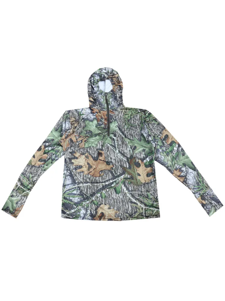Chaqueta con capucha de camuflaje para caza y pesca, chaqueta transpirable de secado rápido para exteriores, chaqueta de protección solar antisudor para verano - imagen 2