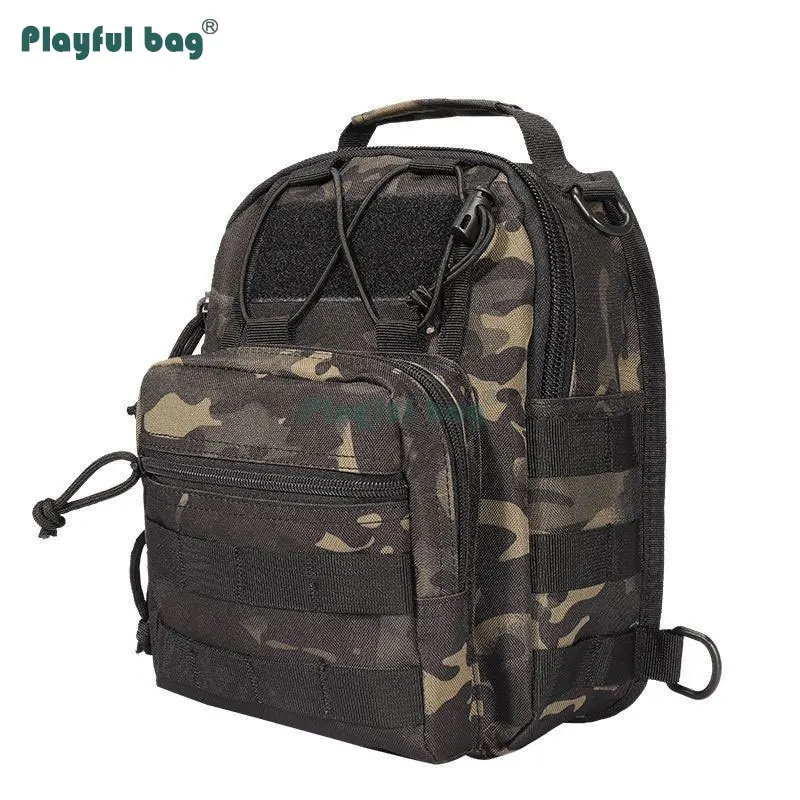 Bolsas de pecho 600D, 26x21x11cm, sistema MOLLE, bolsa de mensajero de camuflaje para adultos, accesorios multifuncionales para senderismo al aire libre, AVA15 - imagen 5