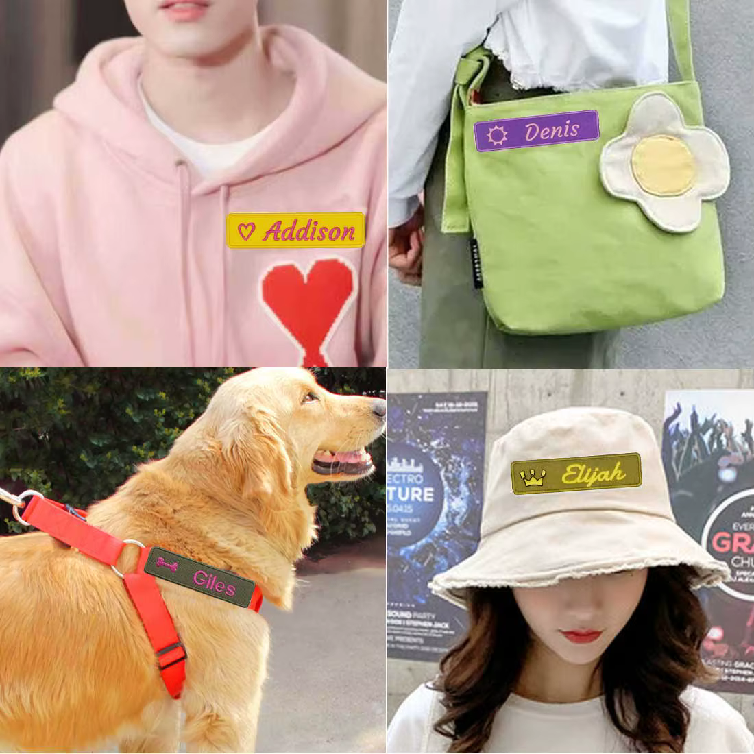 Etiquetas de nombre personalizadas con cierre velcro - imagen 2