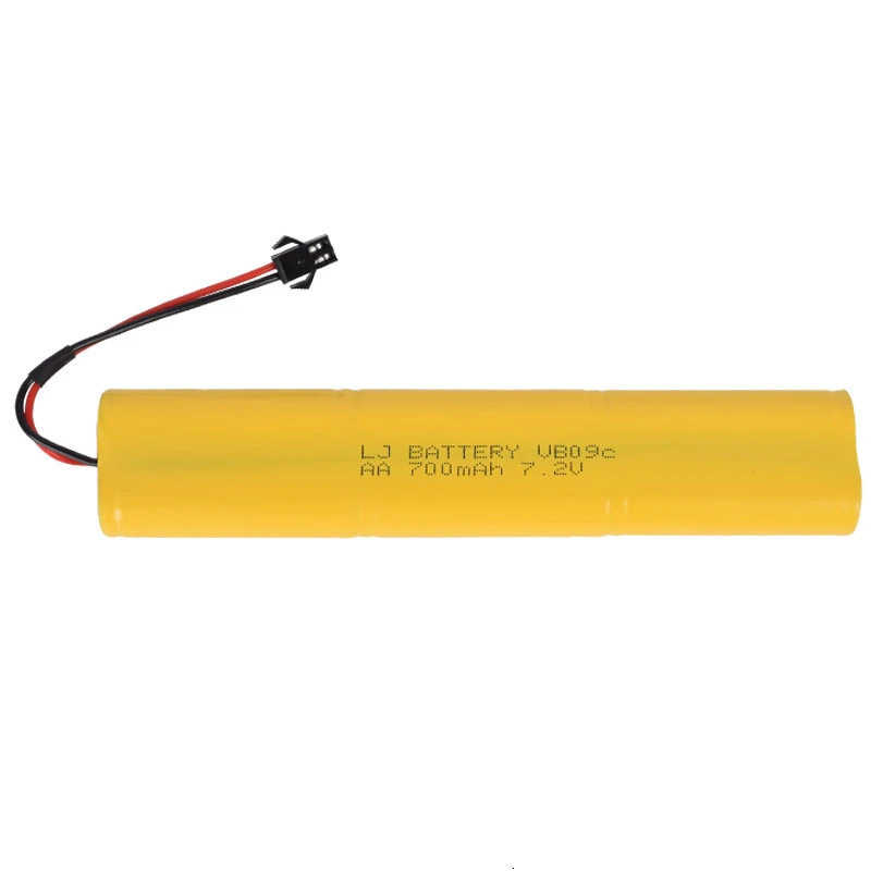 (Modelo H) batería NiCD de 7,2 v y 700mah para coche teledirigido de juguete, tanques, trenes, Robot, barco, pistola, ni-cd, AA, 700mah, 7,2 v, batería recargable - imagen 2