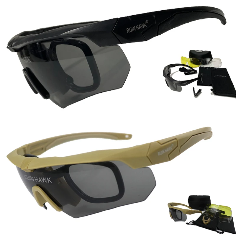 Gafas de sol protectoras para exteriores, lentes de trabajo para bicicleta de montaña, para deportes al aire libre, de combate militar - imagen 3