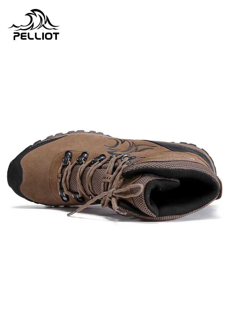 Plott-Botas de nieve impermeables para hombre, zapatos de cuero, cálidos, al aire libre para senderismo, trabajo y caza, Invierno - imagen 5