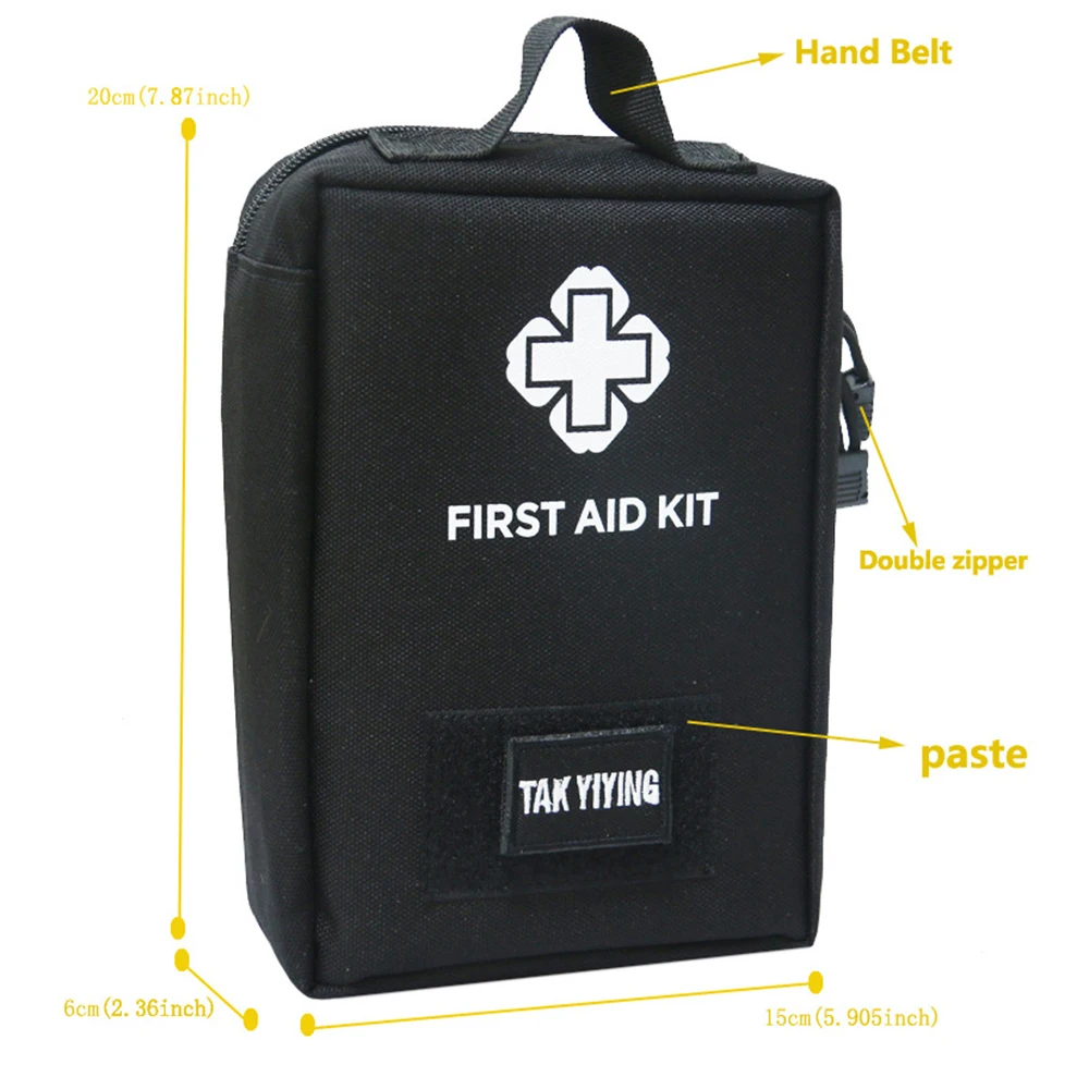 Bolsa de primeros auxilios médica táctica MOLLE, Kit portátil de viaje al aire libre para acampar, bolsa de supervivencia, funda, paquete de emergencia para caza - imagen 3