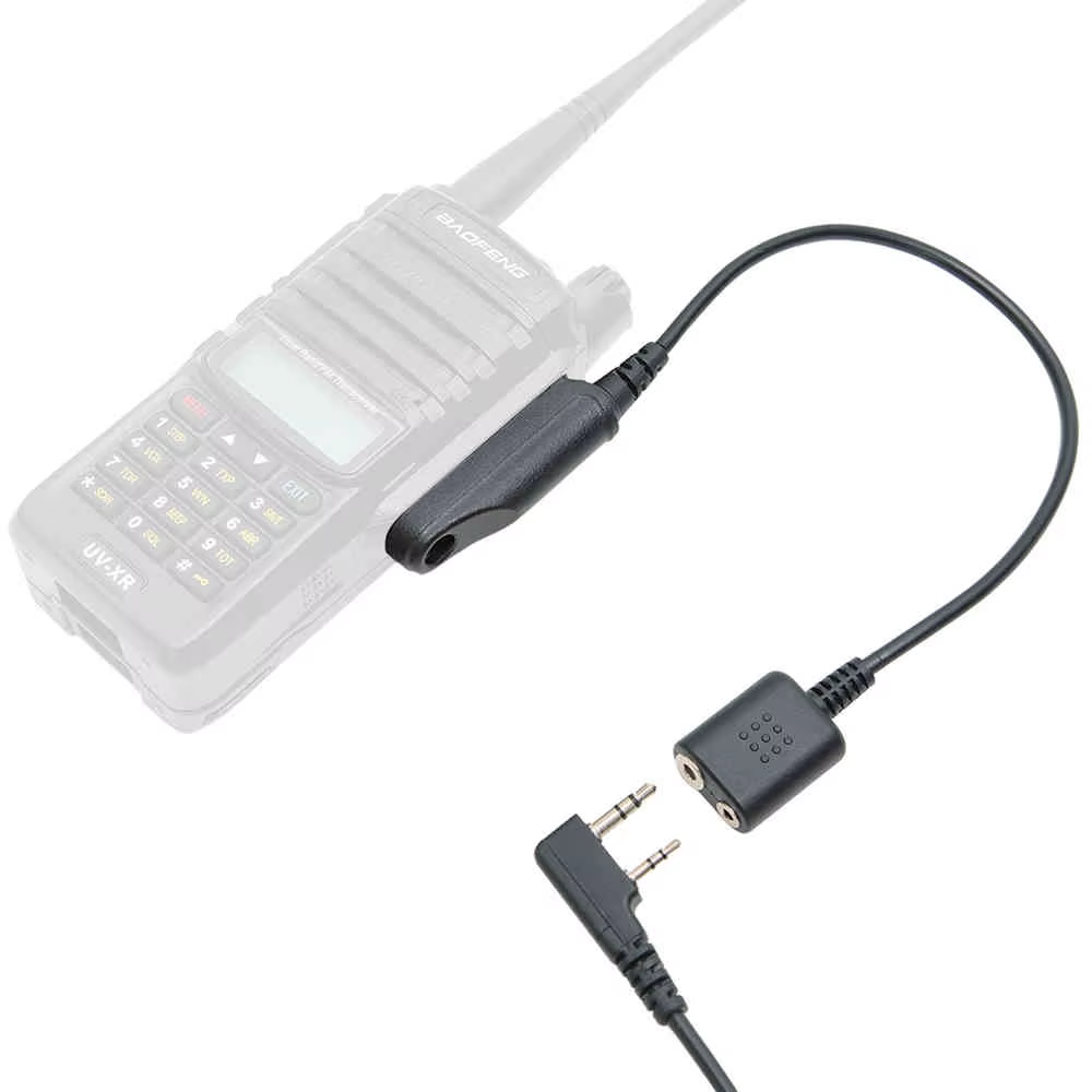 Baofeng UV-9R Plus Cable Adaptador Auriculares Dos Pines Micrófono