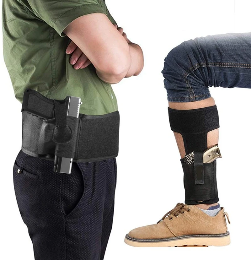 Fundas de tobillo con bolsa para cargador, funda de pistola de transporte oculta para G42 43 27, Ruger LCP, Bodyguard 380, Revolvers, S & W, M & P Shie - imagen 2