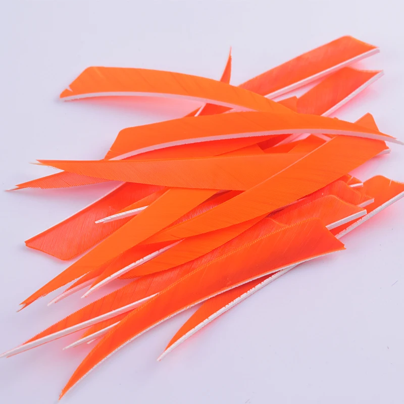 Accesorios de tiro con arco DIY de 5 pulgadas, 50 Uds., escudo de plumas de pavo, flecha de plumas para cualquier eje de flecha de carbono de madera - imagen 4