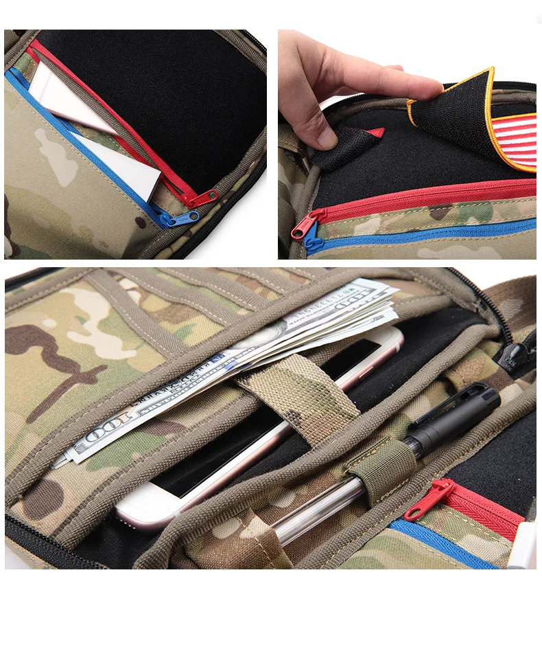 Detalle de cierre de cremallera de la bolsa de acabado Tactical Raiders