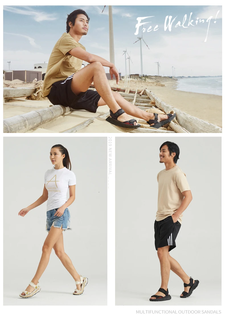 Un hombre y una mujer están caminando en la arena