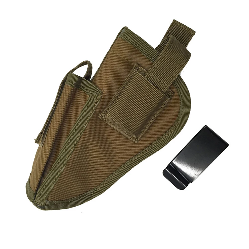 Nueva funda Universal para pistola de tela Oxford izquierda y derecha con bolsillo adicional para revistas adecuada para pistolas medianas y mini - imagen 4
