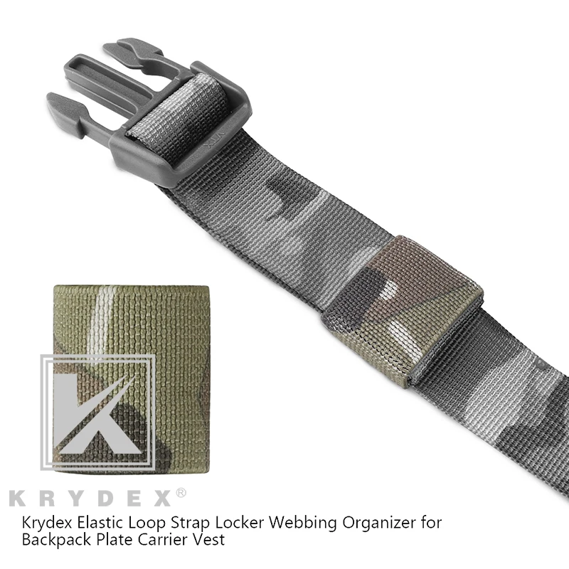 KRYDEX-Correa de bucle elástico para mochila, chaleco de aparejo de pecho de 2,54 cm, organizador de correas de camuflaje, accesorios de silenciadores de eslinga, 2 piezas - imagen 5