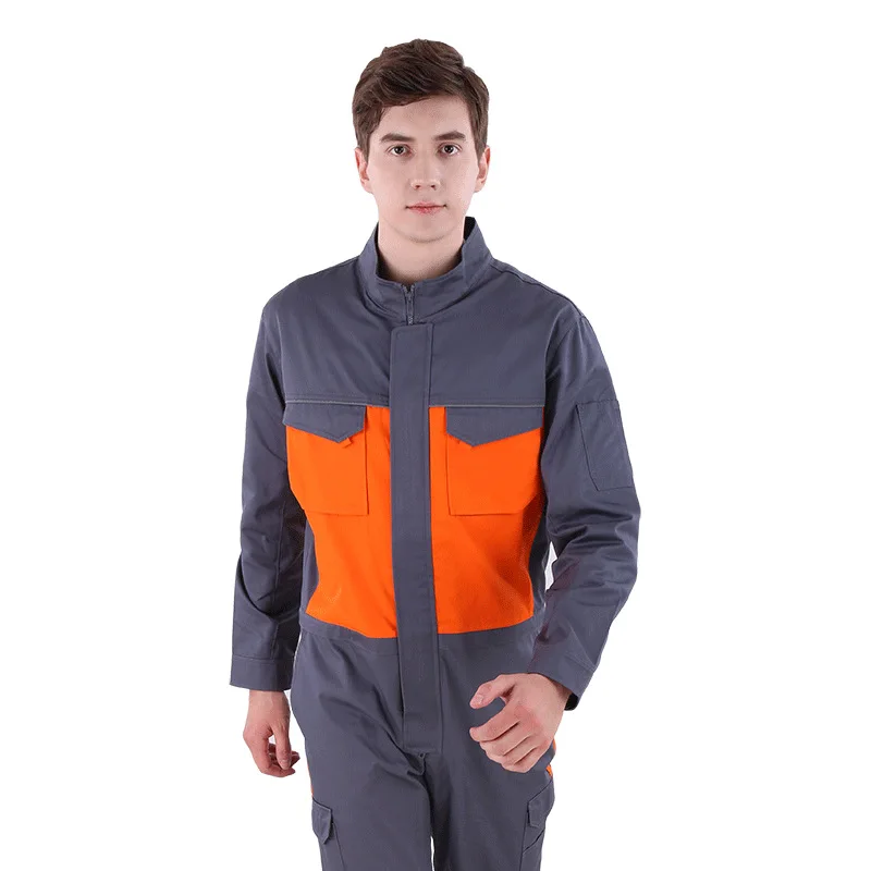 Ropa de trabajo para hombre y mujer, mono, mono con cuello levantado para primavera y otoño, reparadores de máquinas, soldador, monos de taller, uniforme de trabajo - imagen 4