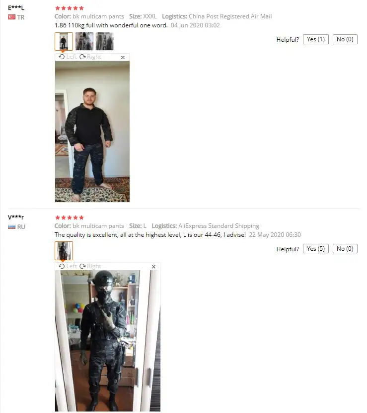 Pantalones Tácticos - Vista superior