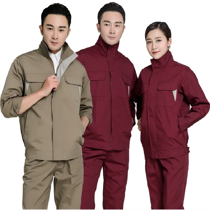 Mono de trabajo para hombre y mujer, uniformes de trabajo, mono de primavera y otoño, traje de soldadura, taller de reparación de automóviles, mecánico, conjunto de ropa de talla grande - imagen 2