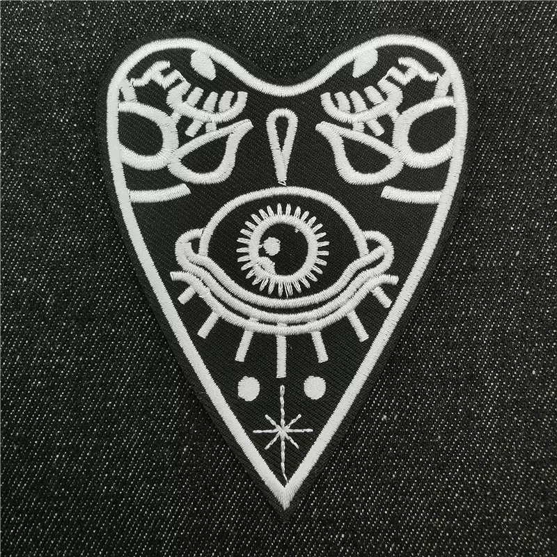 Parche bordado pentagrama negro blanco para ropa táctica militar - imagen 4