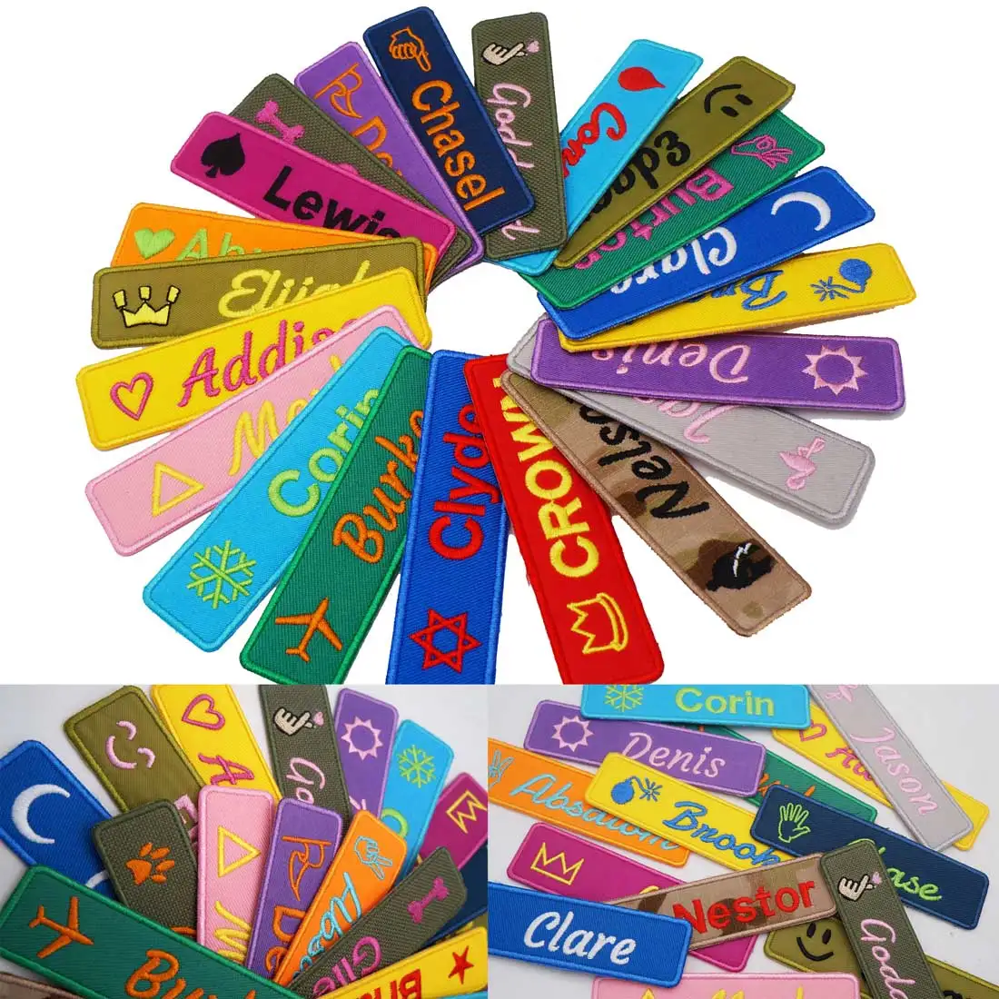 Etiquetas de nombre personalizadas con cierre velcro - imagen 4