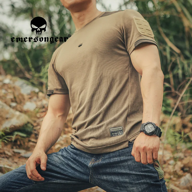 EMERSONGEAR-Camiseta deportiva táctica UMP Frogmen con etiqueta azul, camiseta ligera de secado rápido para correr, camiseta de manga larga para disparar al aire libre - imagen 4