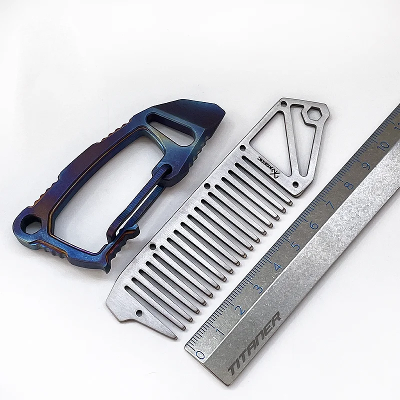 Mini peine portátil de titanio, antiestático, saludable, para peluquería, no alérgico, ultraligero, antibacteriano, regalo - imagen 5