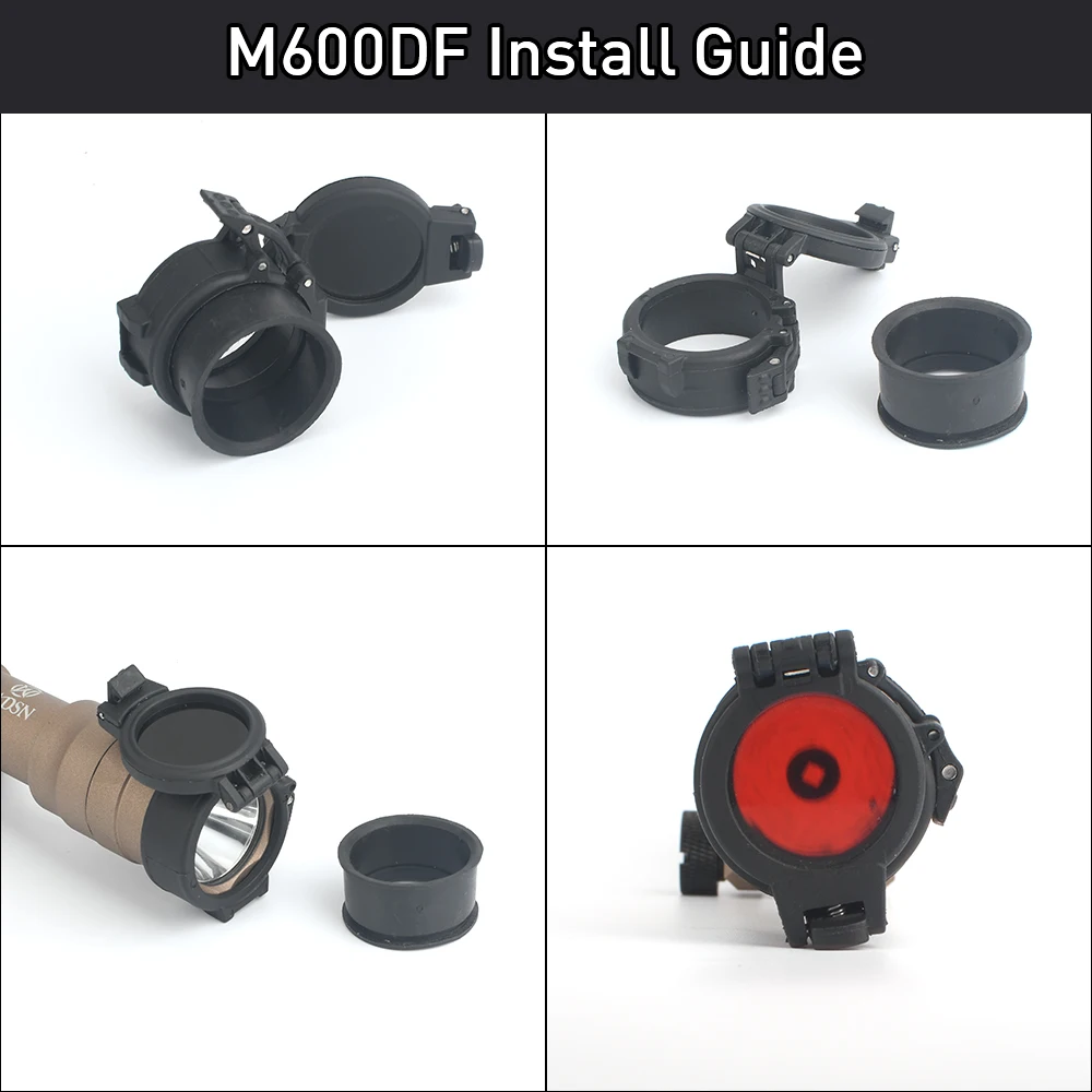 WADSN Filtro IR de luz de explorador Airsoft para M300A, M300F, M600B, M600C, M600DF, cubierta protectora de arma de caza, accesorios de visión nocturna - imagen 5