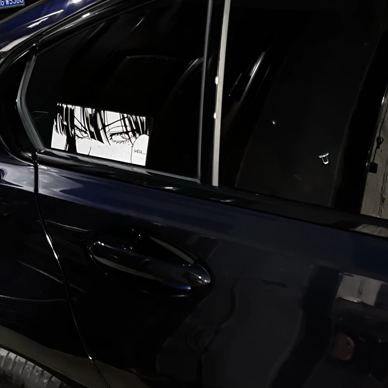 Pegatinas de coche japonés JDM Anime de dibujos animados equipaje cubierta de carrito de los coches eléctricos pegatinas reflexivas para motocicleta decoración DIY - imagen 3