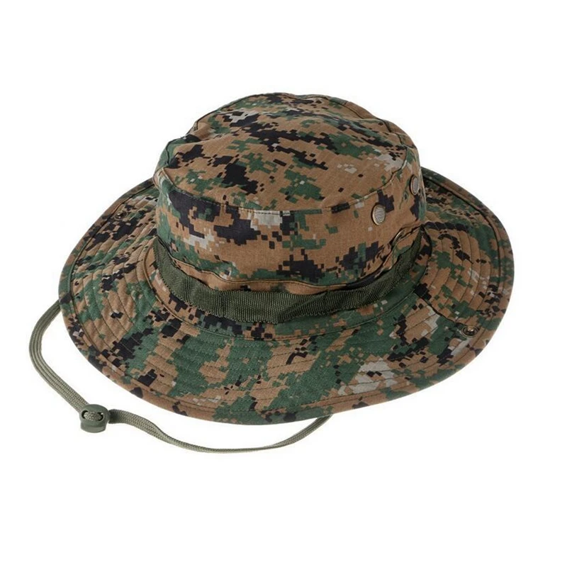 Sombreros Boonie de camuflaje táctico Airsoft Sniper, gorra militar de cadete del ejército suave, sombrero de pesca redondo para hombre, Camping, senderismo, Nepal, Verano - imagen 5