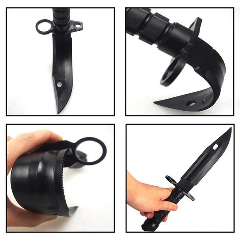 Cuchillo de plástico M9, cuchillo suave de goma para entrenamiento de Dagger táctico, para proyectos de películas y Tv y modelos decorativos - imagen 3