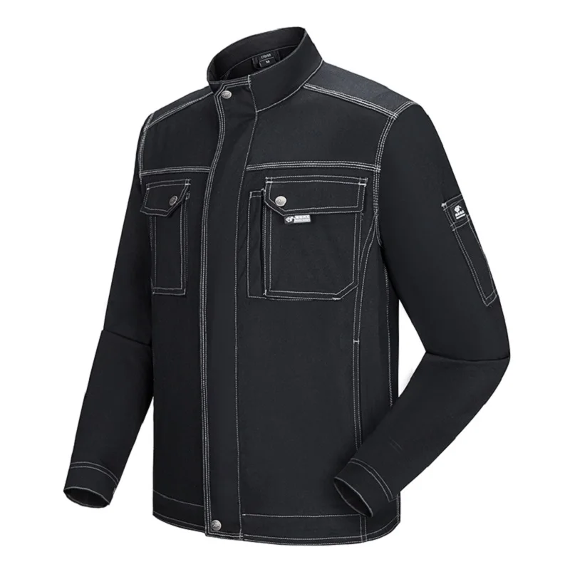 Traje de soldadura resistente al desgaste, uniforme de electricista resistente a la suciedad, manga larga, para Taller de reparación de automóviles, chaqueta superior, 2020 - imagen 4