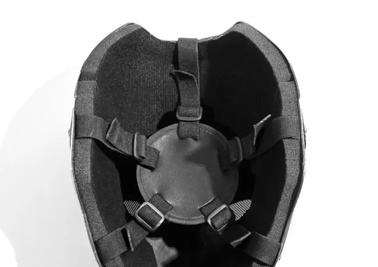 Máscara de casco integral, sarga de fibra de carbono, villano de graduación, caballero de la muerte, Halloween - imagen 5