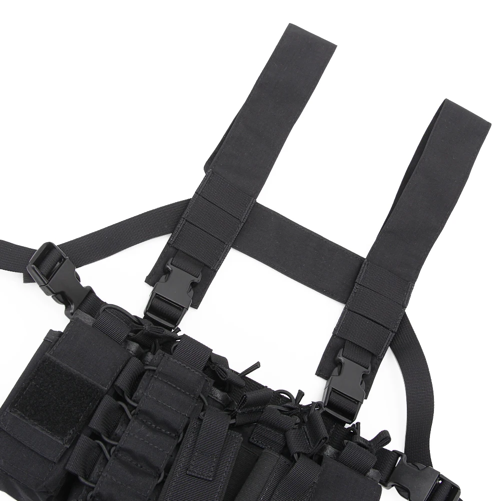 Chaleco de caza táctico Airsoft D3, portador de placa de pecho con Rifle M4 5,56 AK 7,62, pistola doble individual, bolsa de cosas GP - imagen 3